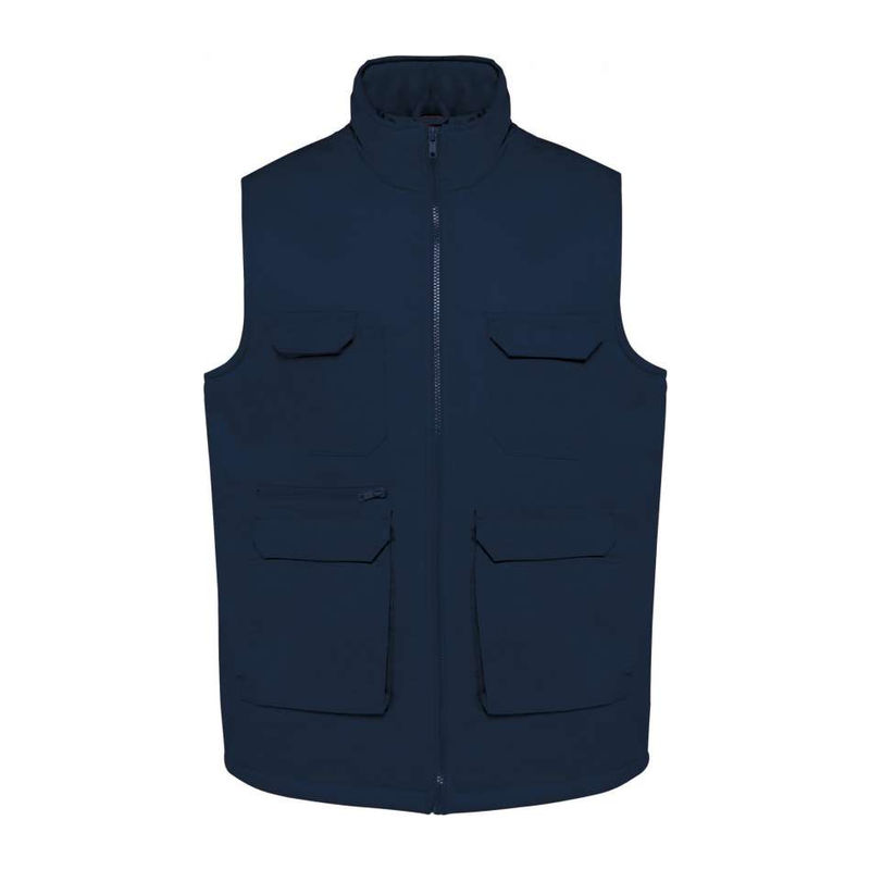 UNISEX PADDED MULTI-POCKET POLYCOTTON VEST