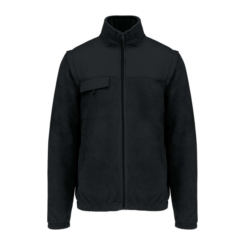 FLEECE JACKET WITH REMOVABLE SLEEVES