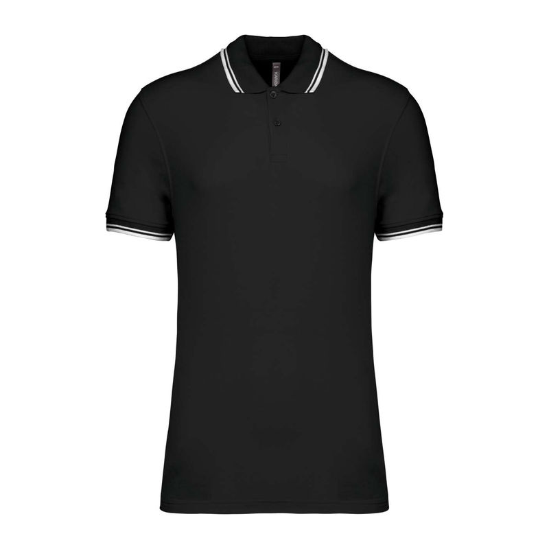 Men'S 2 Striped Short Sleeved Poloshirt