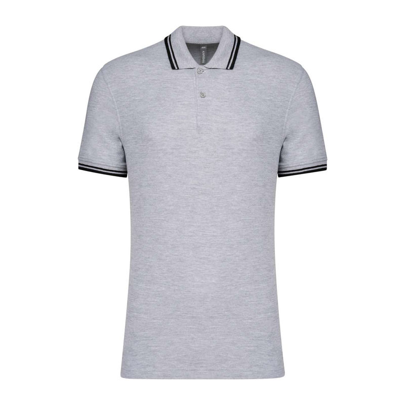 Men'S 2 Striped Short Sleeved Poloshirt