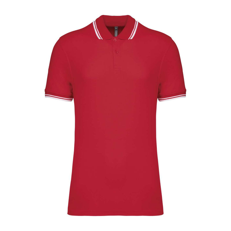 Men'S 2 Striped Short Sleeved Poloshirt