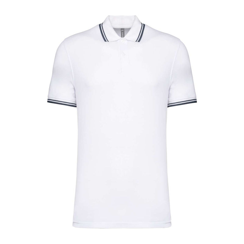 Men'S 2 Striped Short Sleeved Poloshirt