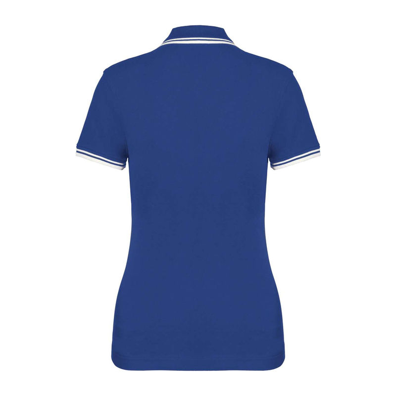 Ladie'S 2 Striped Short Sleeved Poloshirt