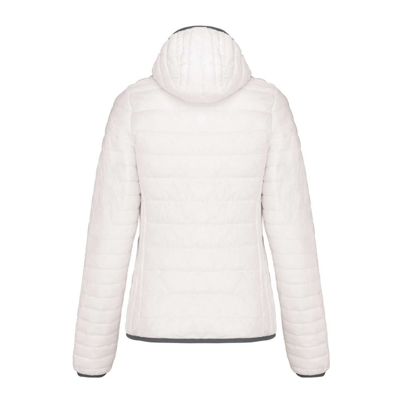 LADIES' LIGHTWEIGHT HOODED PADDED JACKET