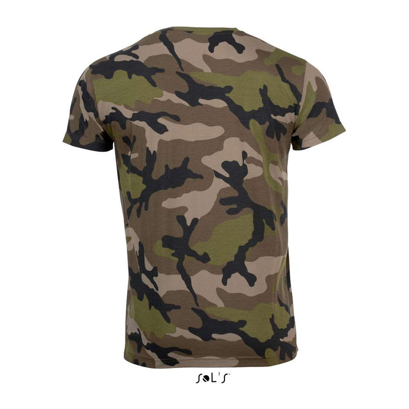 SOL'S CAMO MEN - ROUND COLLAR T-SHIRT