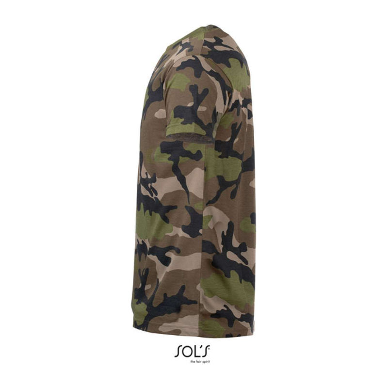 SOL'S CAMO MEN - ROUND COLLAR T-SHIRT