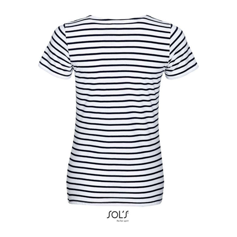 SOL'S MILES WOMEN - ROUND NECK STRIPED T-SHIRT
