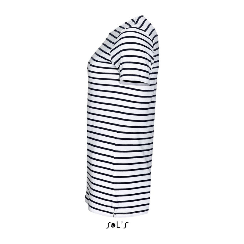 SOL'S MILES WOMEN - ROUND NECK STRIPED T-SHIRT