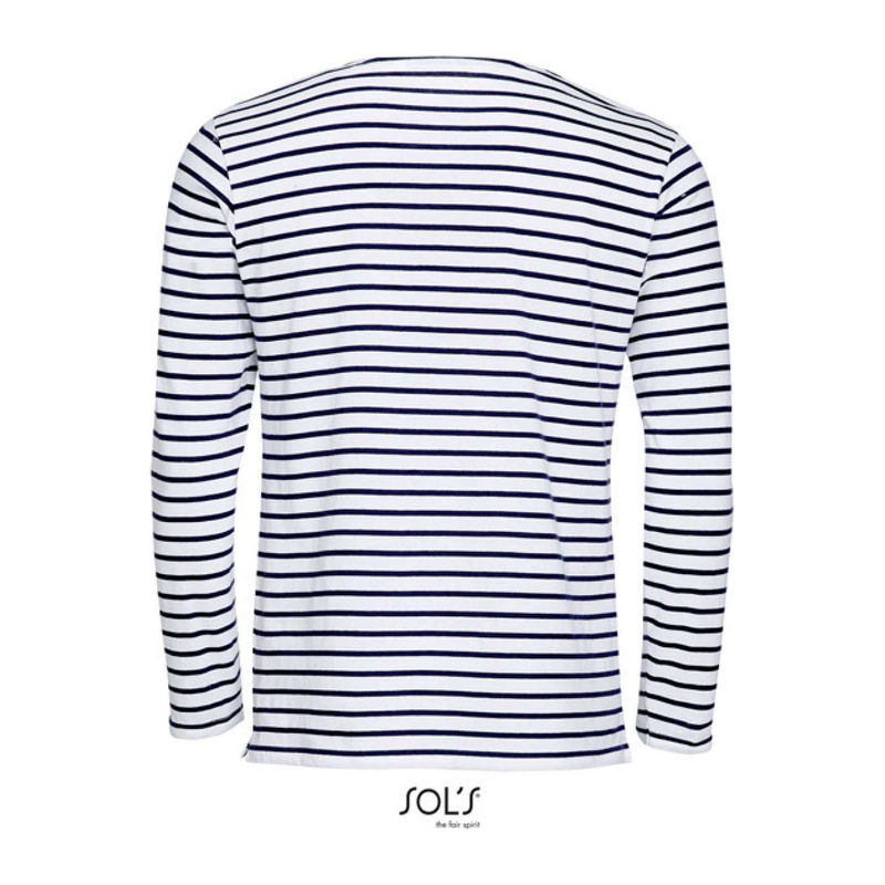 SOL'S MARINE MEN - LONG SLEEVE STRIPED T-SHIRT