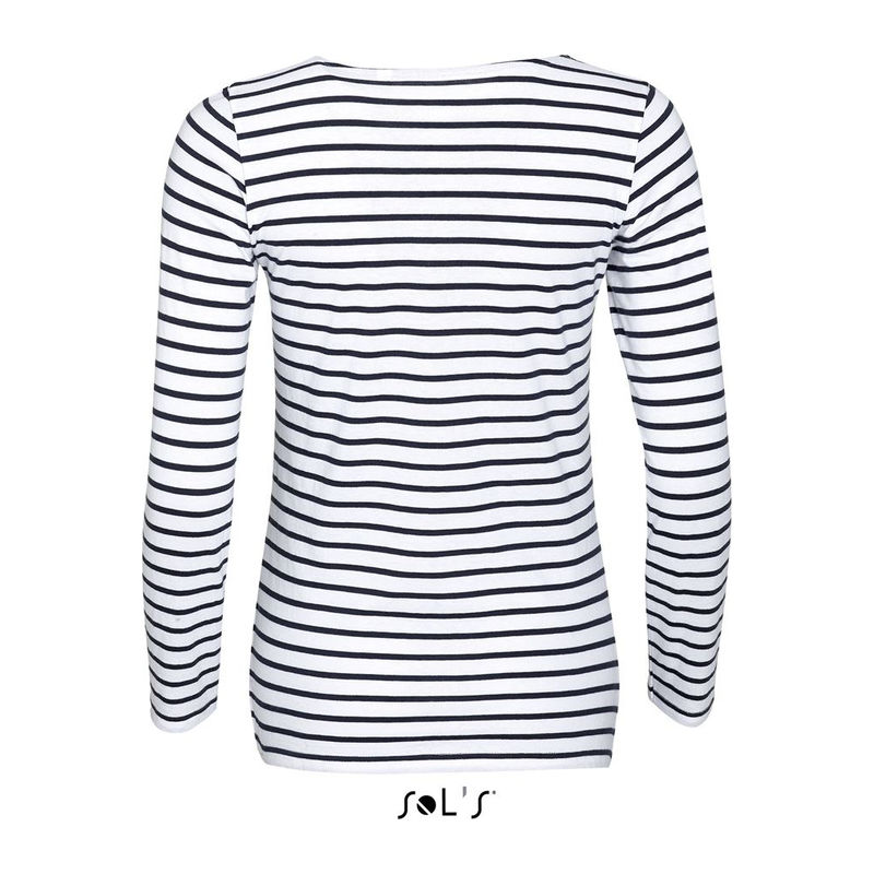 SOL'S MARINE WOMEN - LONG SLEEVE STRIPED T-SHIRT