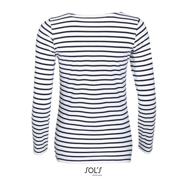 SOL'S MARINE WOMEN - LONG SLEEVE STRIPED T-SHIRT