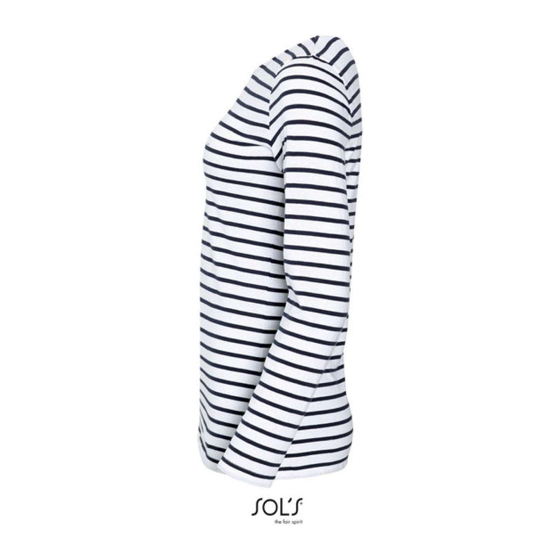 SOL'S MARINE WOMEN - LONG SLEEVE STRIPED T-SHIRT