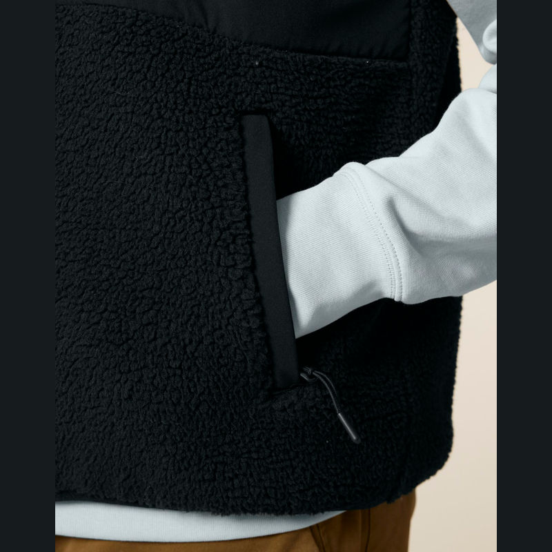 Liner unisex sleeveless sherpa jacket