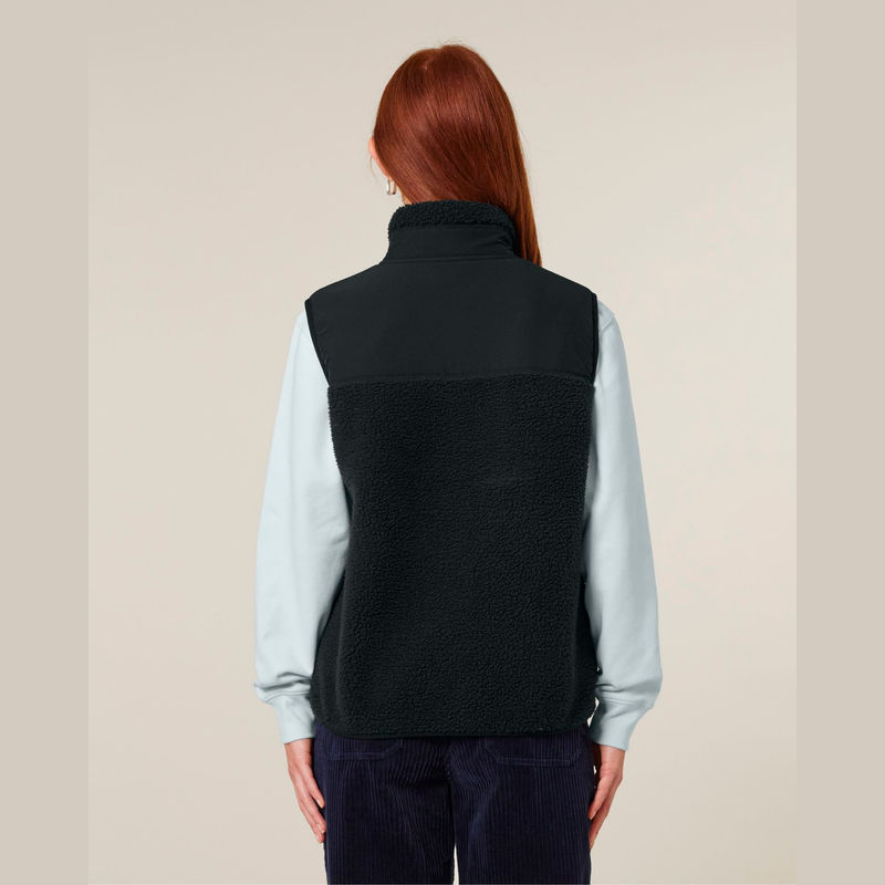 Liner unisex sleeveless sherpa jacket