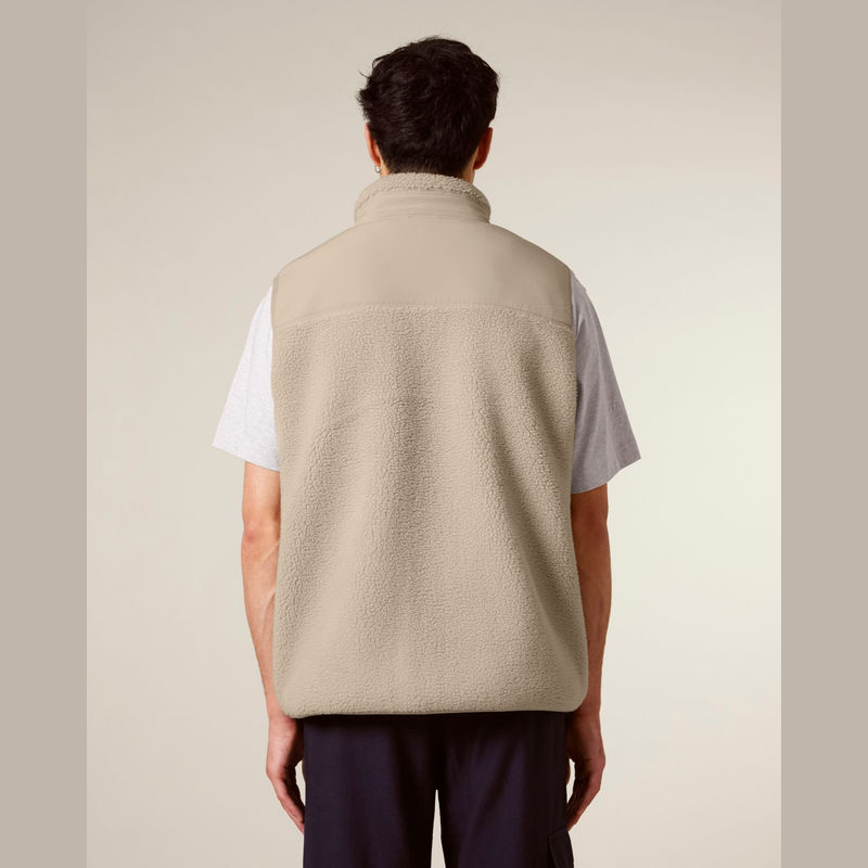 Liner unisex sleeveless sherpa jacket