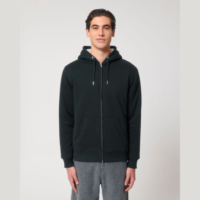 Hygger Sherpa unisex lined zip-thru hoodie