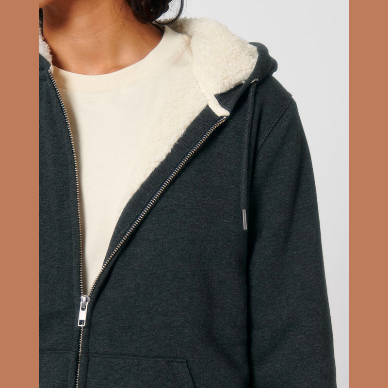 Hygger Sherpa unisex lined zip-thru hoodie
