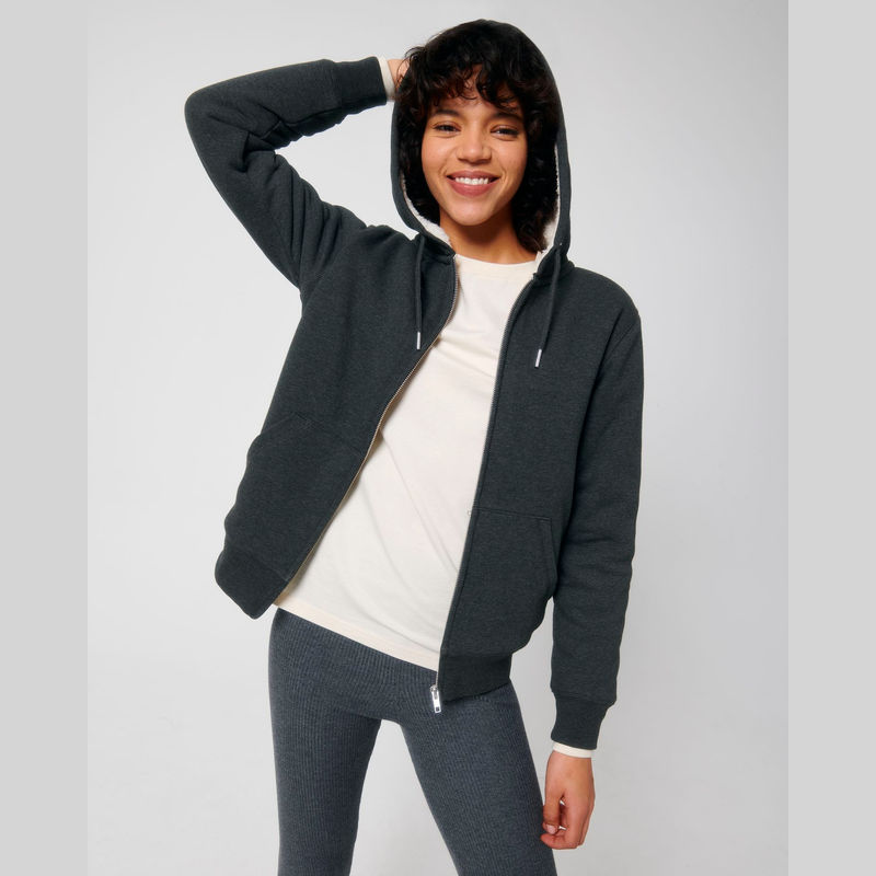 Hygger Sherpa unisex lined zip-thru hoodie