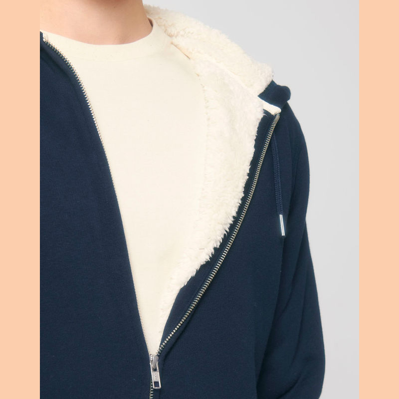 Hygger Sherpa unisex lined zip-thru hoodie