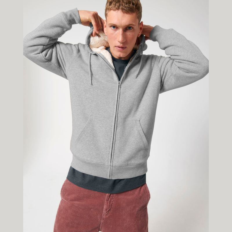 Hygger Sherpa unisex lined zip-thru hoodie