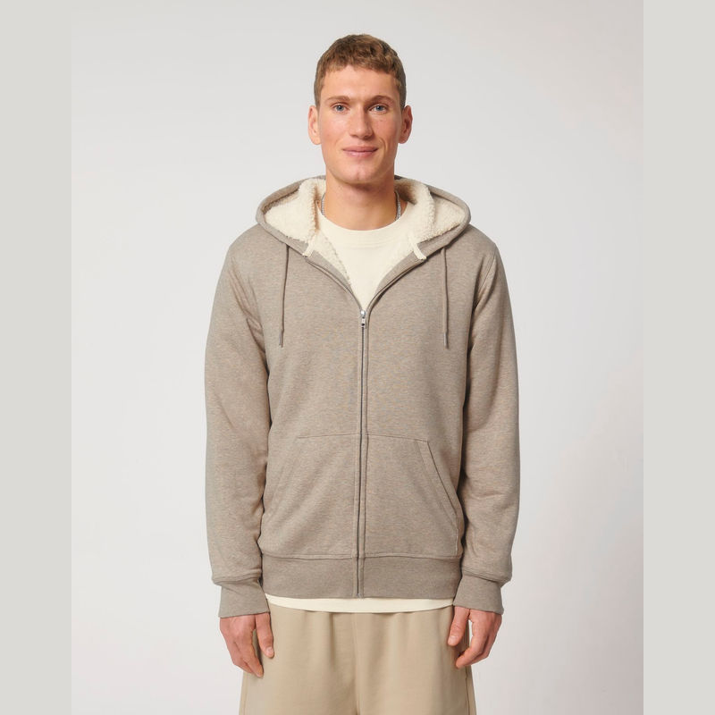 Hygger Sherpa unisex lined zip-thru hoodie