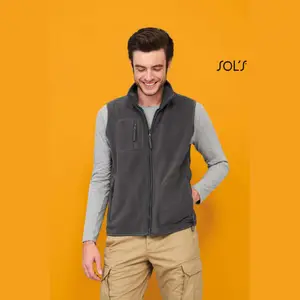 SOL'S NORWAY - UNISEX SLEEVELESS FLEECE CARDIGAN