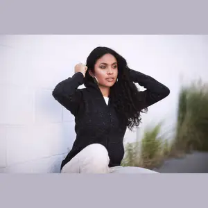 Lux Women's Hooded Knit Fleece Jacket